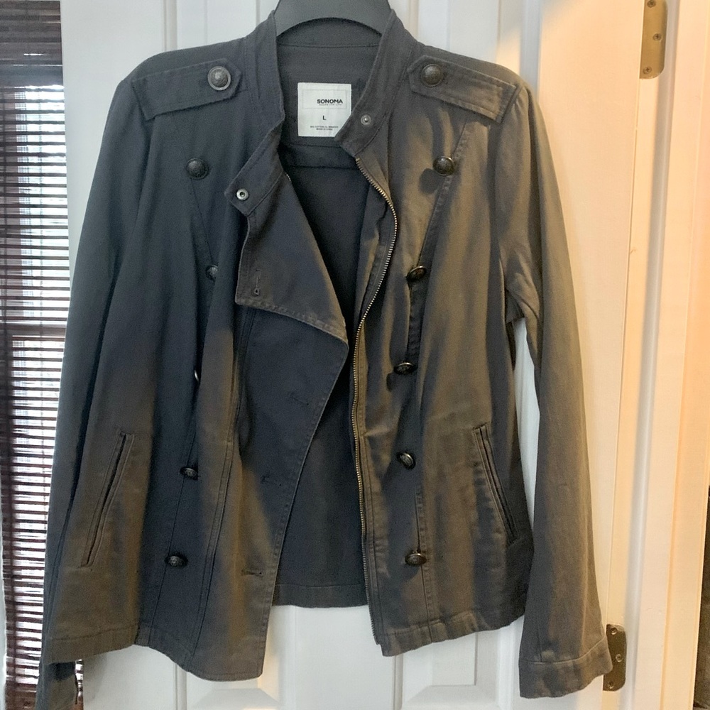 Sonoma Size Large Dark Gray Jacket